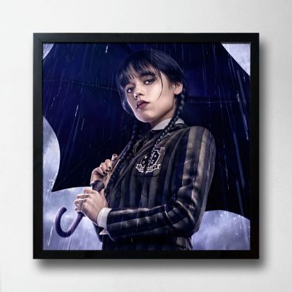 Постер Венздей з парасолькою, ПВХ (квадратний)