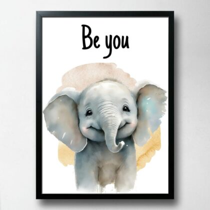 Постер Be You зі слоником, ПВХ