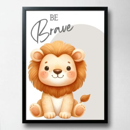 Постер Be Brave з левеням, ПВХ