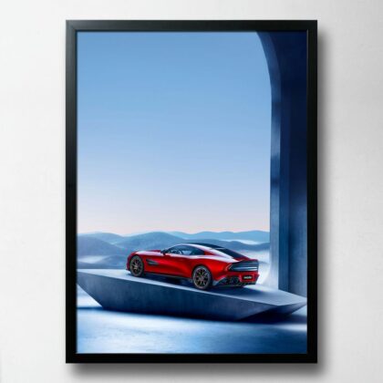 Постер Червоний спорткар Aston Martin Vanquish, ПВХ
