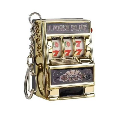 Брелок антистрес Ігровий Автомат Slots 777, золотистий, пластик
