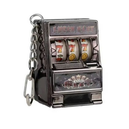 Брелок антистрес Casino Slots 777, чорний, пластик