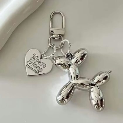 Брелок Balloon Dog сріблястий, пластик